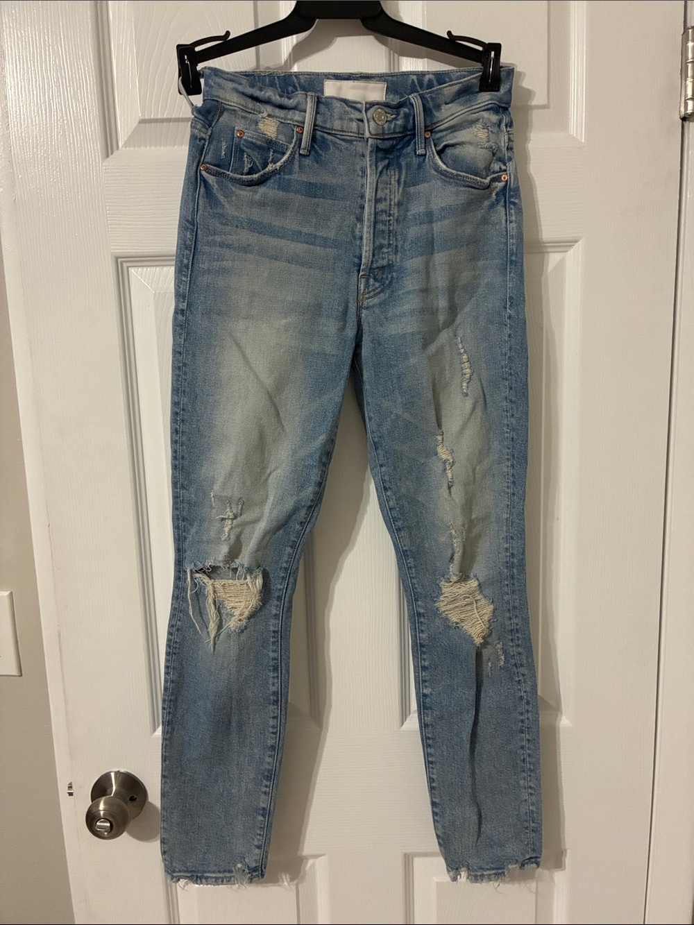 MOTHER Super Stunner Ankle Jeans - Size: 25 Wash: Say Amen, Again (light)